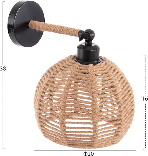 HomeMarkt Stolt Leuchte Wand Beige 20x20x28cm