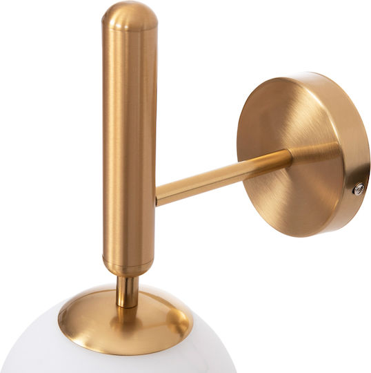 HomeMarkt Homy Leuchte Wand mit Fassung E27 Gold 14cm