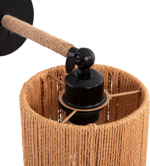 HomeMarkt Lant Klassisch Leuchte Wand mit Fassung E27 Schwarz 15x15x15cm