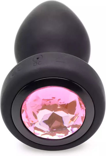 Xr Brands Vibrating Silicone Anal Plug Remote Round Small