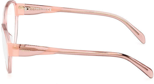 Emilio Pucci Rame Ochelari Pentru Femei Acetat Ochi De Pisică Roz EP5206 074