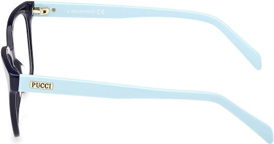 Emilio Pucci Plastic Eyeglass Frame Blue EP5228 090