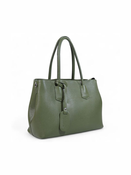 Passaggio Leather Leather Women's Bag Tote Hand Green