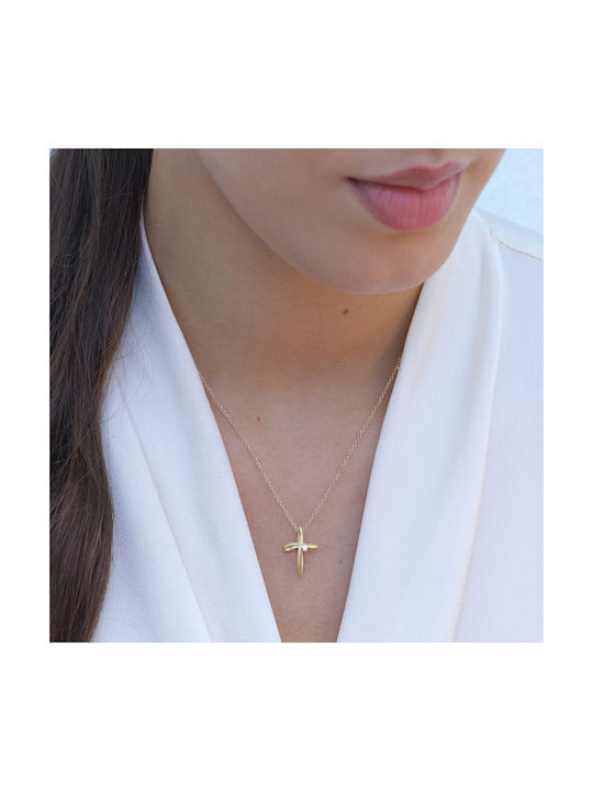 Women's Gold Cross 14K with Chain