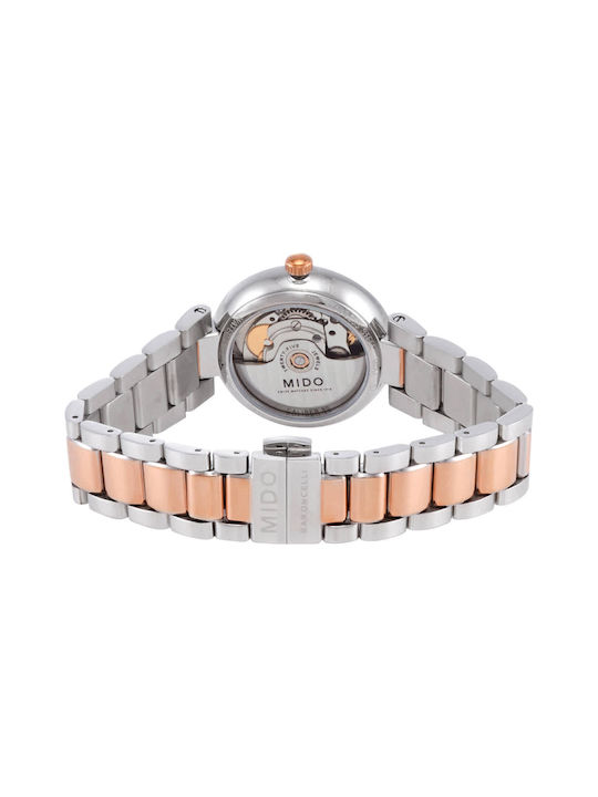 Mido Baroncelli Donna Watch Automatic with Pink Gold Metal Bracelet