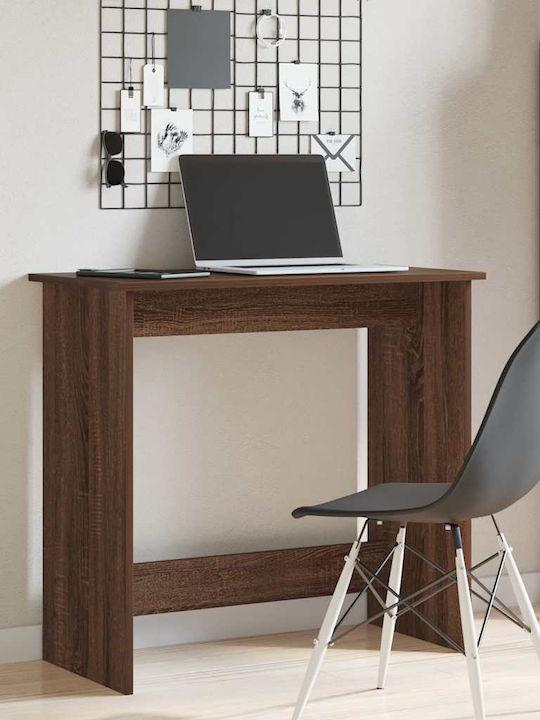 Desk Wooden Brown Oak 80x40x75cm