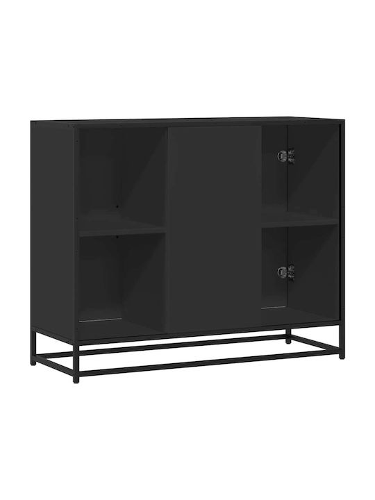 Μπουφές από Ξύλο & Μέταλλο Μαύρος 92x35x76cm