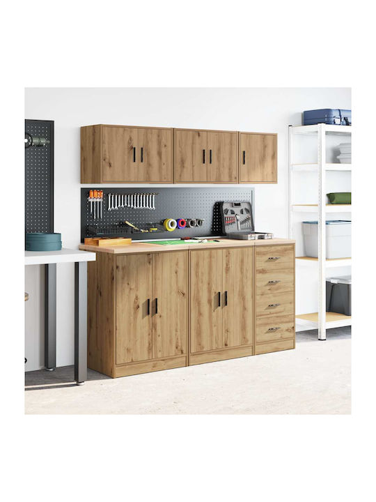 Wall Living Room Cabinet Made of Particle Board Oak 40x30x41cm