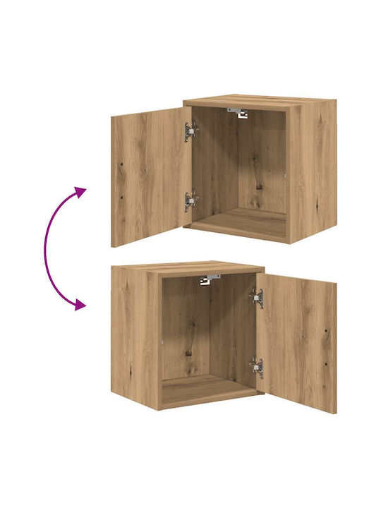 Wall Living Room Cabinet Made of Particle Board Oak 40x30x41cm