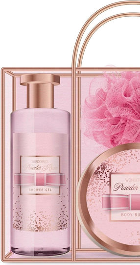 Anne Moller Wondernice Powder Rose Set Îngrijire pentru Curățare corp 4buc