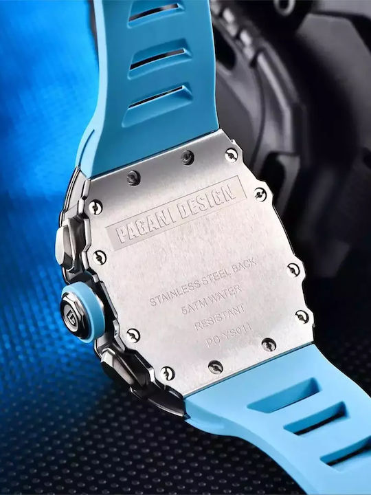 Pagani Design Ceasuri Bărbați Ceas 12mm Automat cu Brățară din Metal Turcoaz