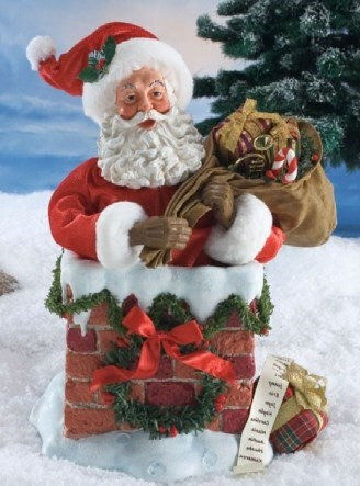 Santa Claus with Moving and Music Red 33cm Santa