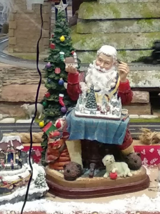 Christmas Illuminated Decorative with Battery with Music and Movement 50x801cm. Santa