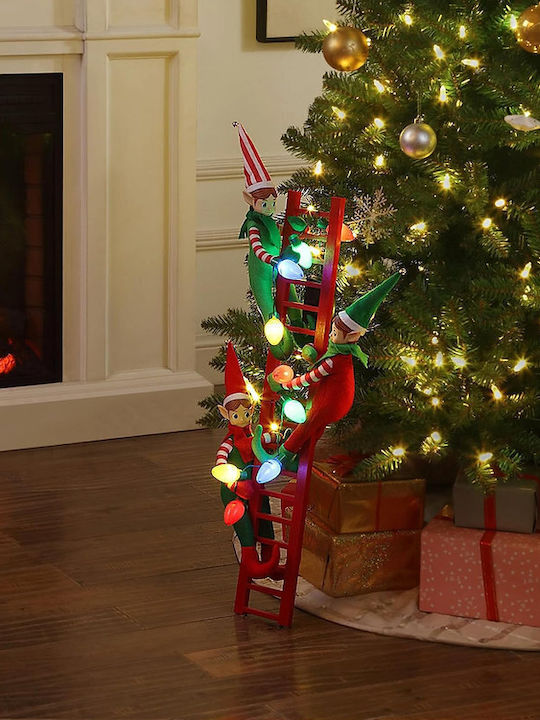 Mr.Christmas Μαγικά Ξωτικά Του Άγ.βασίλη "elves Tree" Σκάλα & Χριστουγεννιάτικη Φωτιζόμενη Διακοσμητική Παράσταση Μπαταρίας