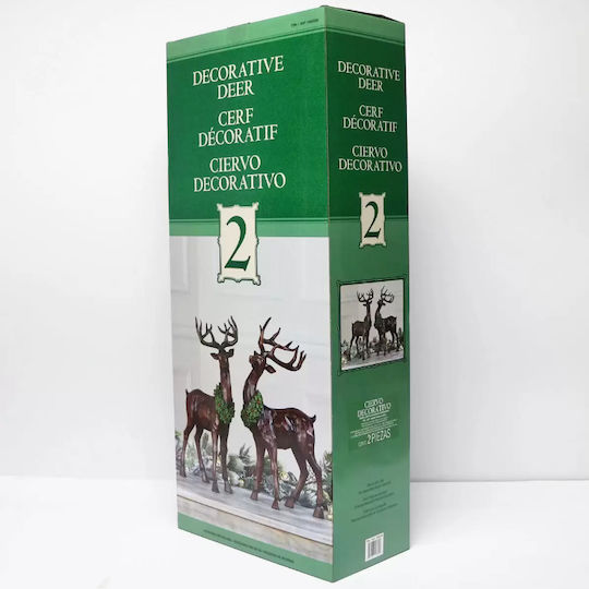 Weihnachtliche Holz Figur Hirsche 2Stück königlich