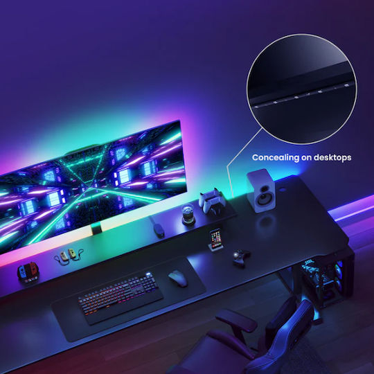 Yeelight Smart Ταινία LED Lightstrip Wi-Fi USB 5V RGBW Φως 2m με Τροφοδοτικό