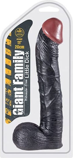 Nanma Giant Family Little Dick Realistic Dildo with Balls and Suction Cup Black 28cm