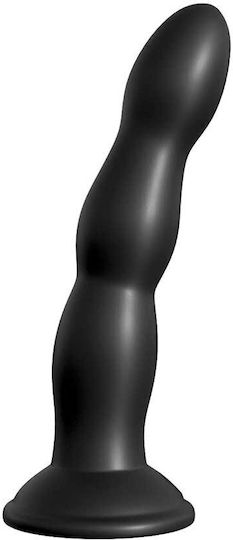 16.5cm Vibrating Strap On Black Pipedream