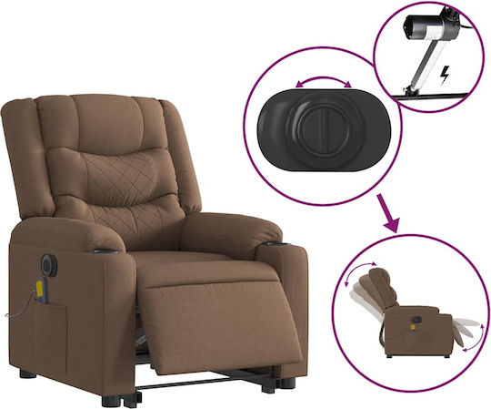 Relax Armchair Massage with Footstool Coffee 77x93x99cm