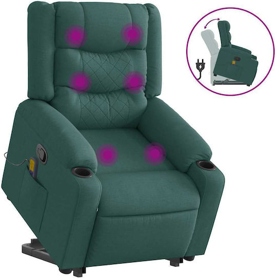 Relaxsessel Friseurwaschbecken mit Fußhocker Dark Green Dark Green 77x93x99cm
