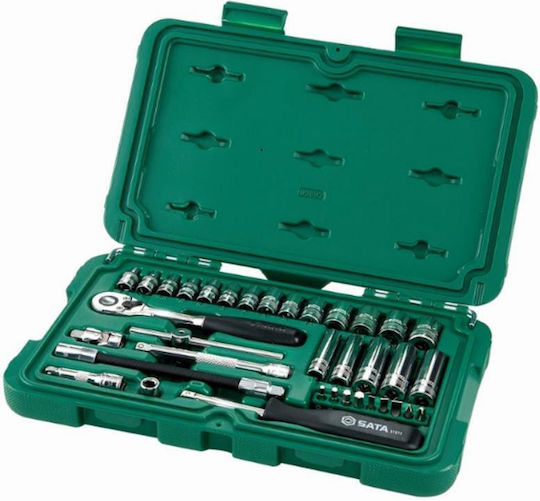 Sata Set de chei tubulare și clichet 1\4" 36buc