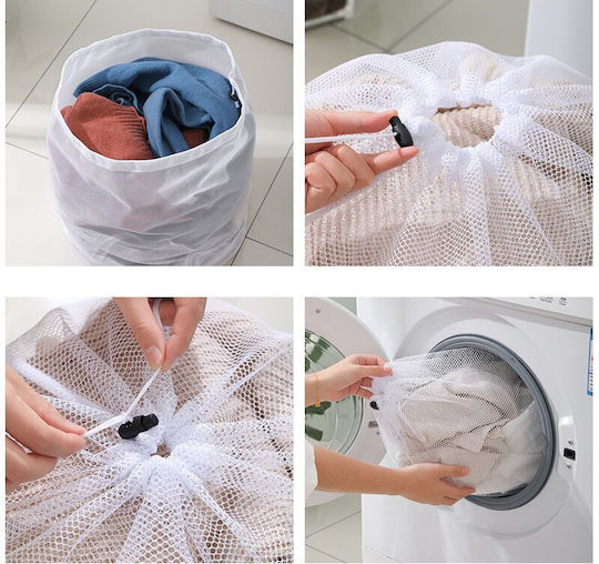 Clothes Lingerie Protection Bag Compatible Washing Machine Tumble Dryer Premium Textile Material White 50 X 60 Cm Original Deals