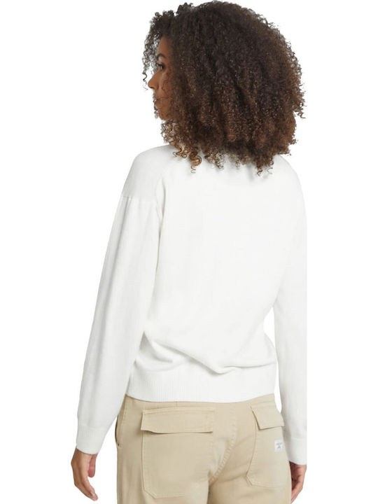 Women's Knitted Cardigan In White Color