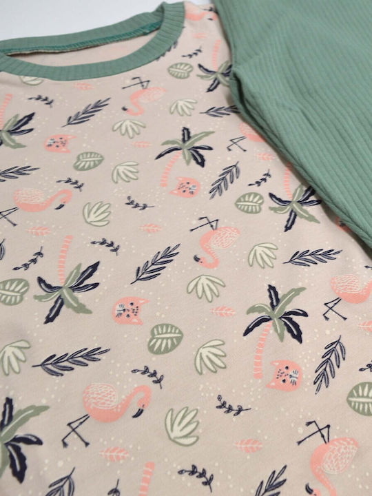 Extan Bebe Kids' Pajamas Winter Beige/mint