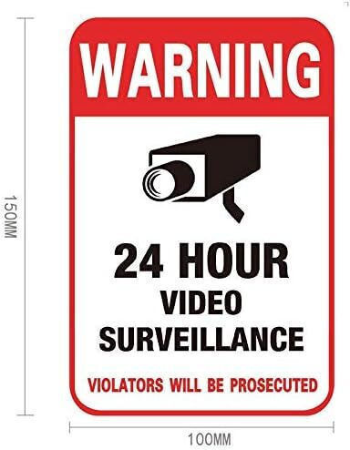 CCTV Monitoring Area Adhesive Sign 100x150mm