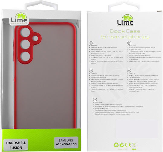 Lime Umschlag Rückseite Kunststoff / Silikon Rot (Galaxy A16)