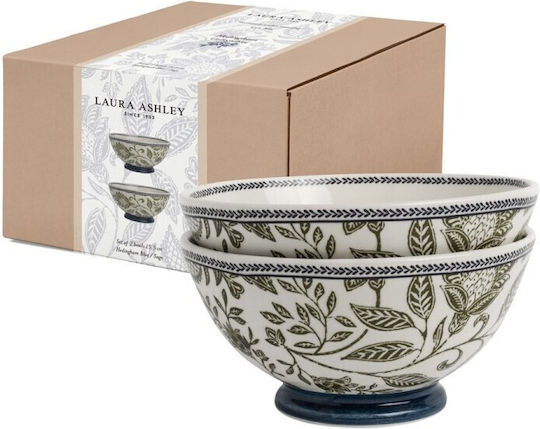 Laura Ashley Cereal Serving Bowl Round Ceramic with Diameter 15.5cm 2pcs