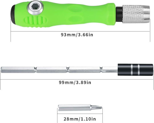 Screwdriver with 32 Magnetic Interchangeable Tips