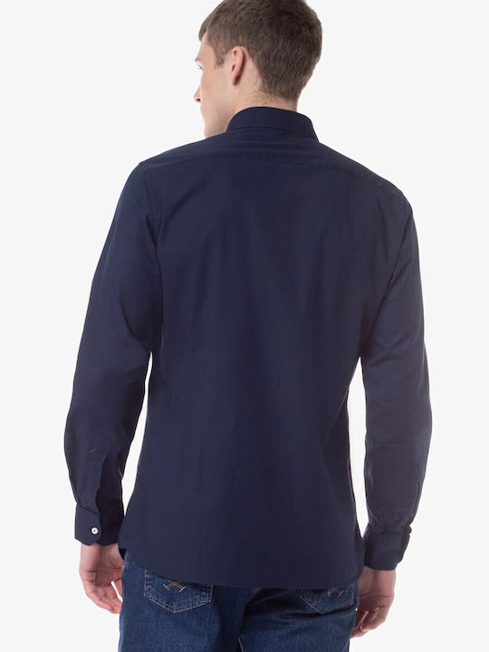 Zed Langärmeliges Hemd in schmaler Passform Marineblau