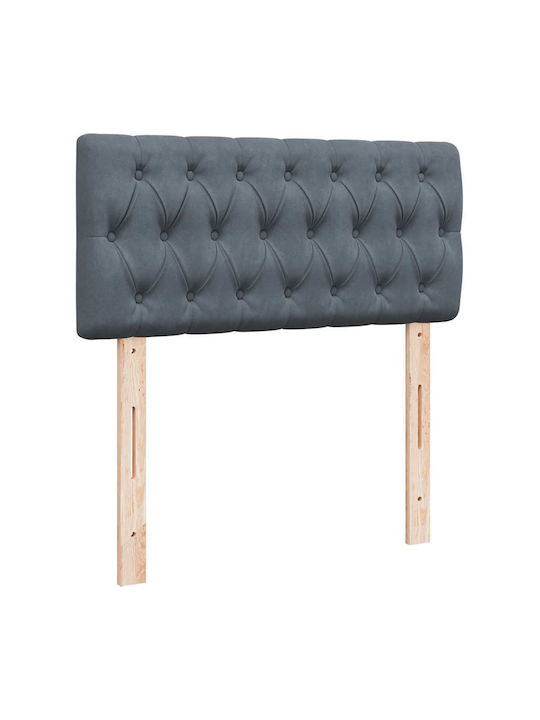 King Size Bed Upholstered with Velvet Dark Gray with Slats and Mattress 180x200cm 3312093