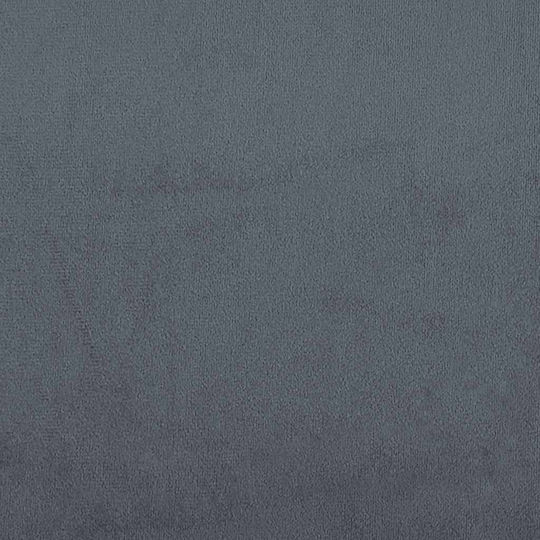 Pat King Size Îmbrăcat în Material Gri Închis cu Plăci și Saltea 200x200cm