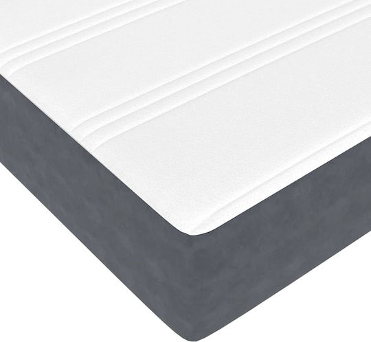 King Size Bed Upholstered with Velvet Dark Gray with Slats and Mattress 180x200cm 3311262