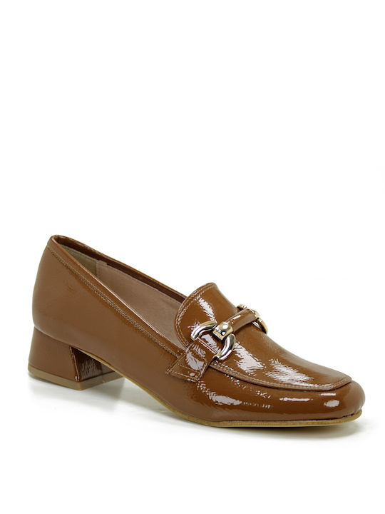 Raspini Patent Leather Tabac Brown Heels