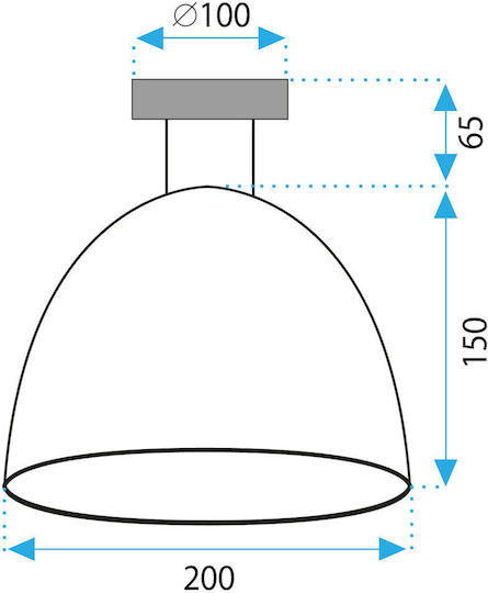 Toolight Hängelampe Schwarz