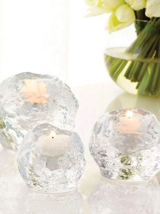 Kosta Boda Candle Holder Crystal in Transparent Color 10.5x7cm 1pcs