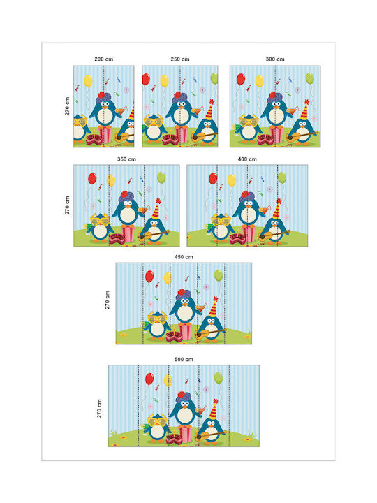 Orafol Peel & Stick Kids Wallpaper Vinyl Coated Musical Penguins