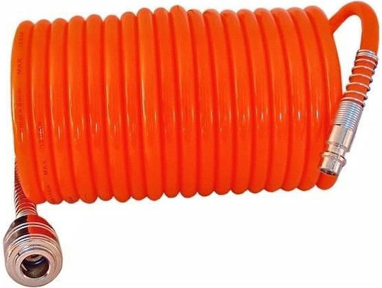Luftdruckschlauch Spirale PE Orange 1/4" 12 Bar 10 m Pansam Dedra