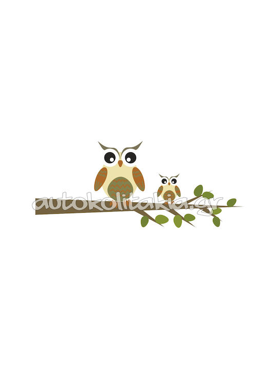Owl Branch Wall Sticker 50cm X 21cm