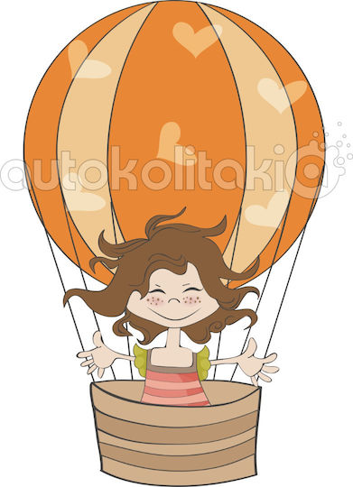 Flying Little Girl Wall Sticker 44cm X 70cm