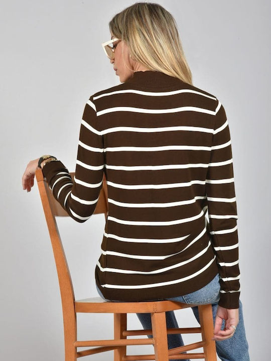 Belle Femme Pullover Brown 242060-2