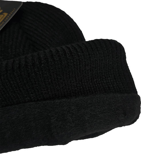 Beanie Unisex Beanie Knitted in Black color