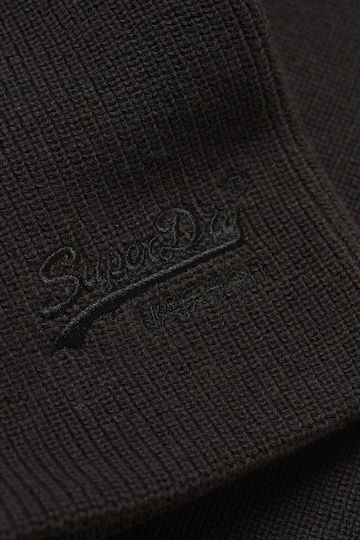 Beanie Unisex Σκούφος Πλεκτός σε Μαύρο χρώμα