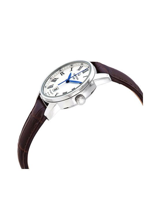 Ds Podium Watch Automatic with Brown Leather Strap