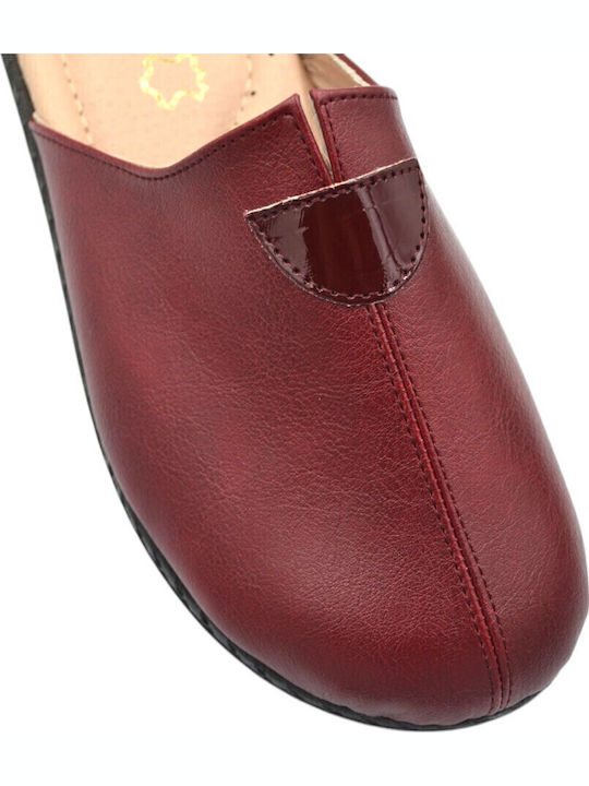 Anatomische Leder Damen Hausschuhe Rote
