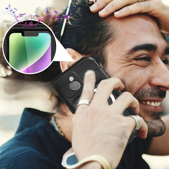 Shellbox Back Cover Πλαστικό / Σιλικόνης 2mm Αδιάβροχο Μαύρο (iPhone 14)