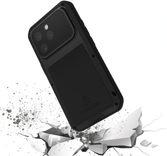 Love Mei Back Cover Μεταλλικό Μαύρο (iPhone 16 Pro)